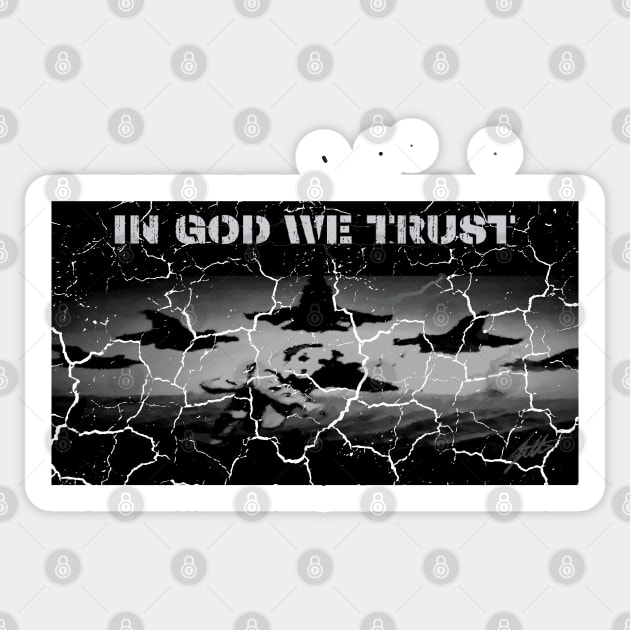 In God We Trust, Air Force jet fighters Sticker by Shop Tee Depot